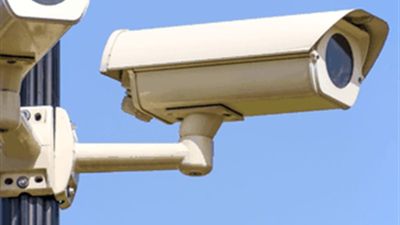 Security camera monitoring an estate