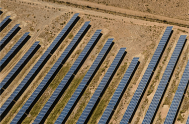 Solar array powering a community