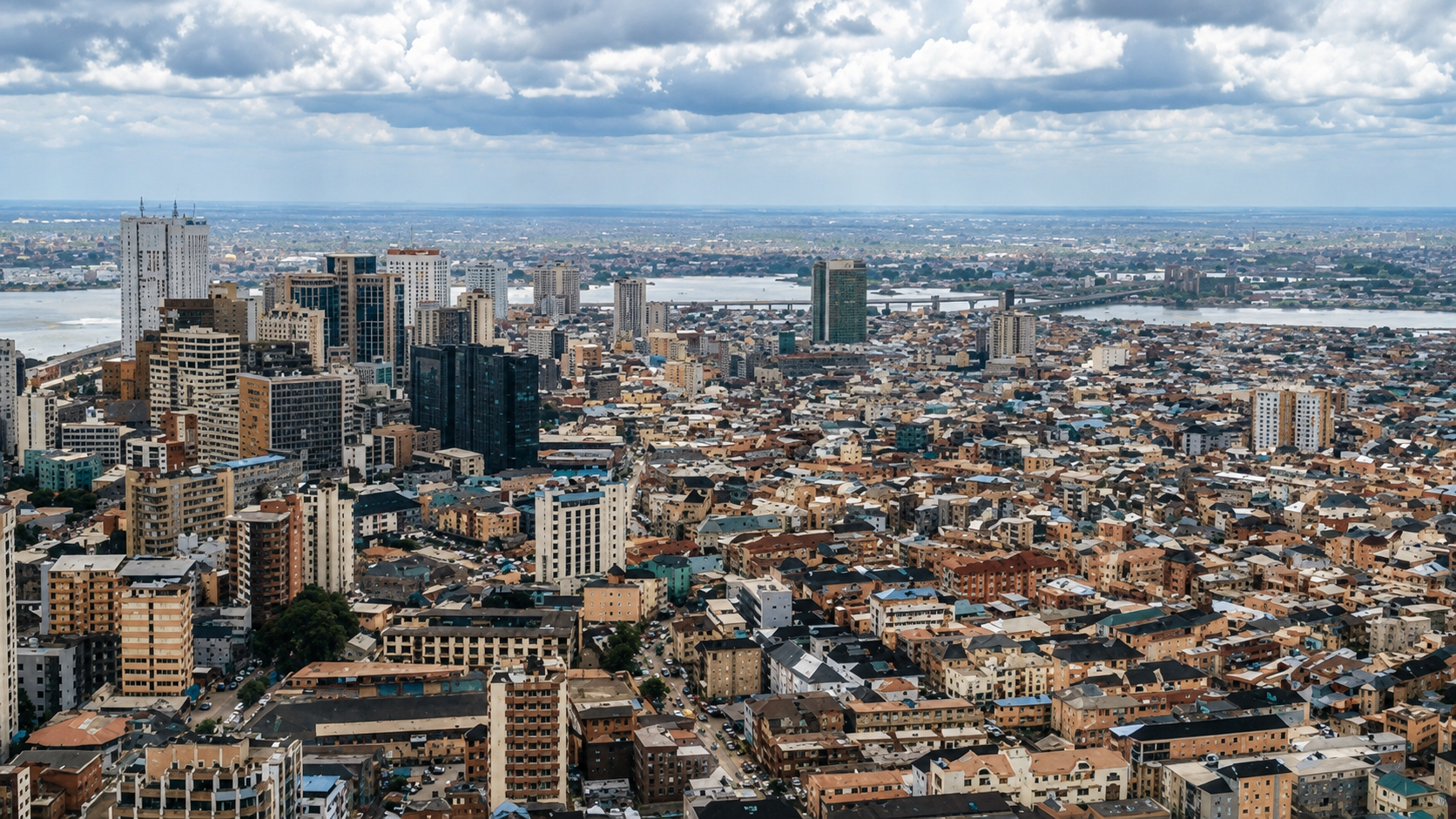 Aerial view of a Lagos residential community