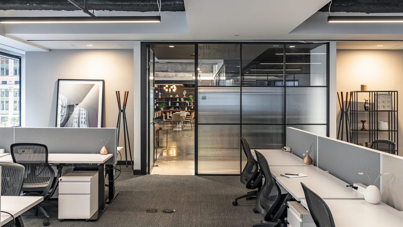 A modern commercial office interior